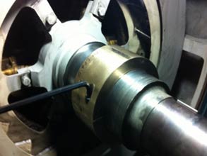Shaft repaired using Belzona 1111 and a copper former Shaft repaired using Belzona 1111 and a copper former