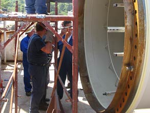 Distorted flange on new wind turbine Distorted flange on new wind turbine